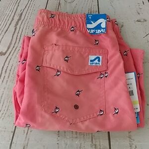 Surf Style Marlin Print Tie Dye Swim Trunks Size S